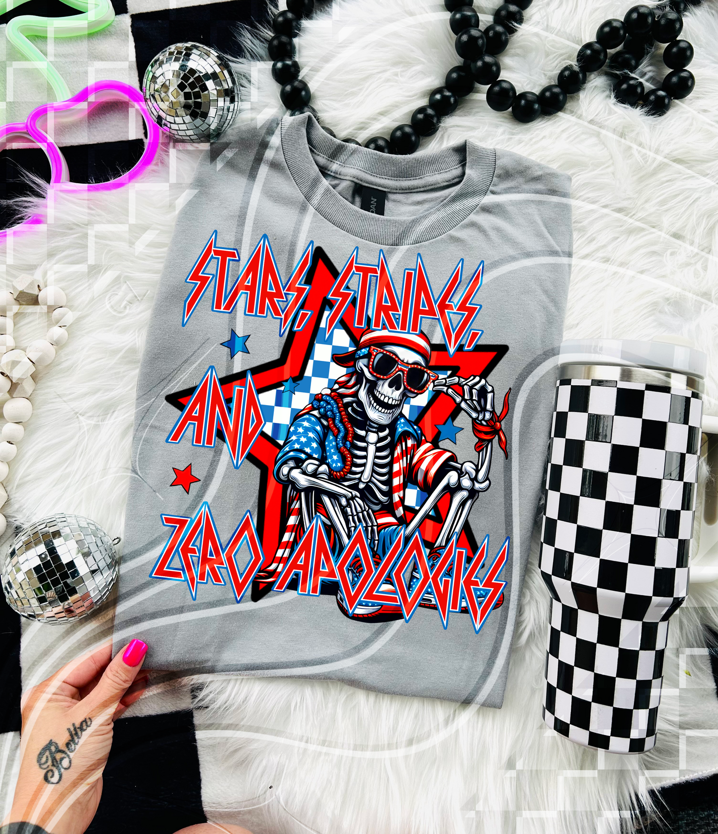 Stars Stripes and Zero Apologies DTF