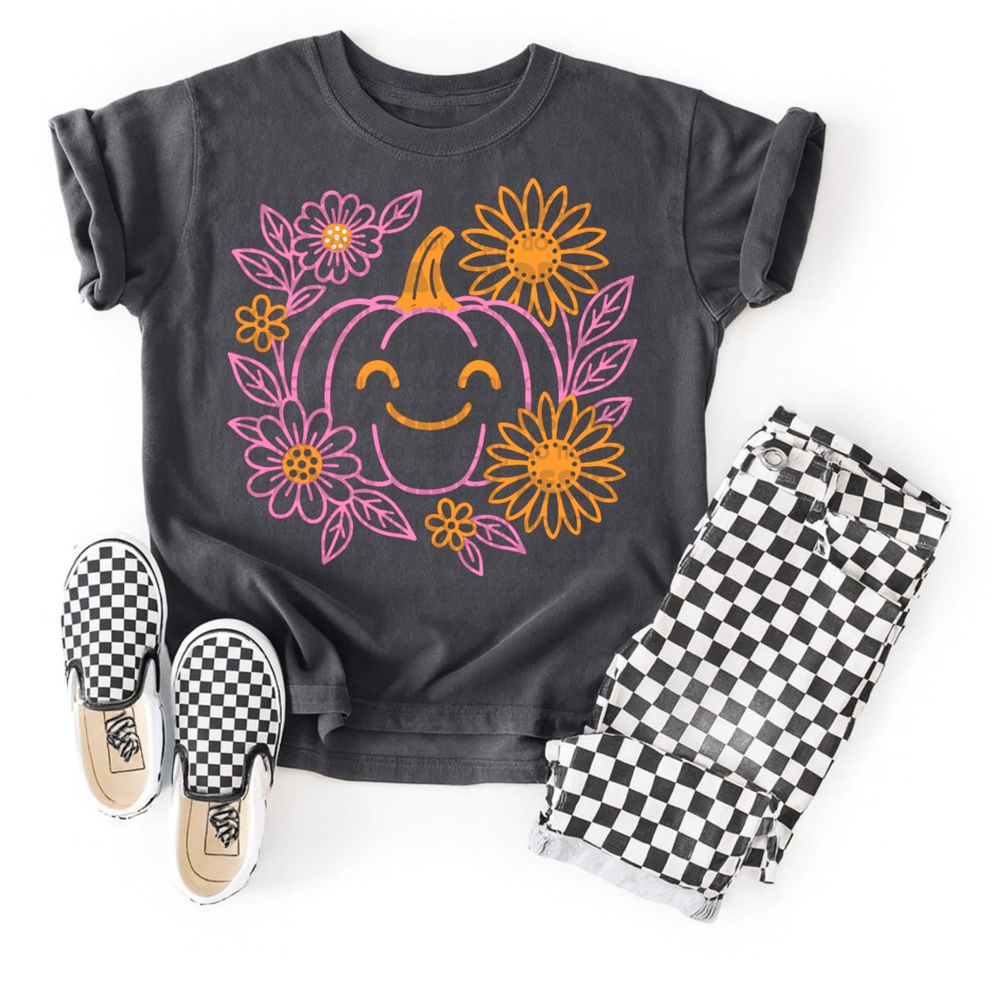 Floral Pumpkin DTF