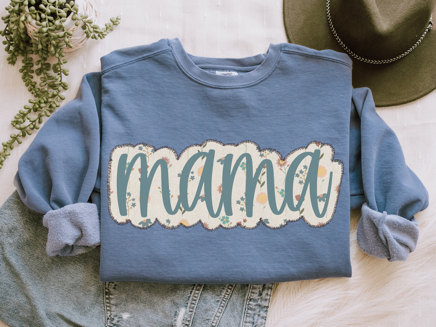 Mama Faux Appliqué DTF