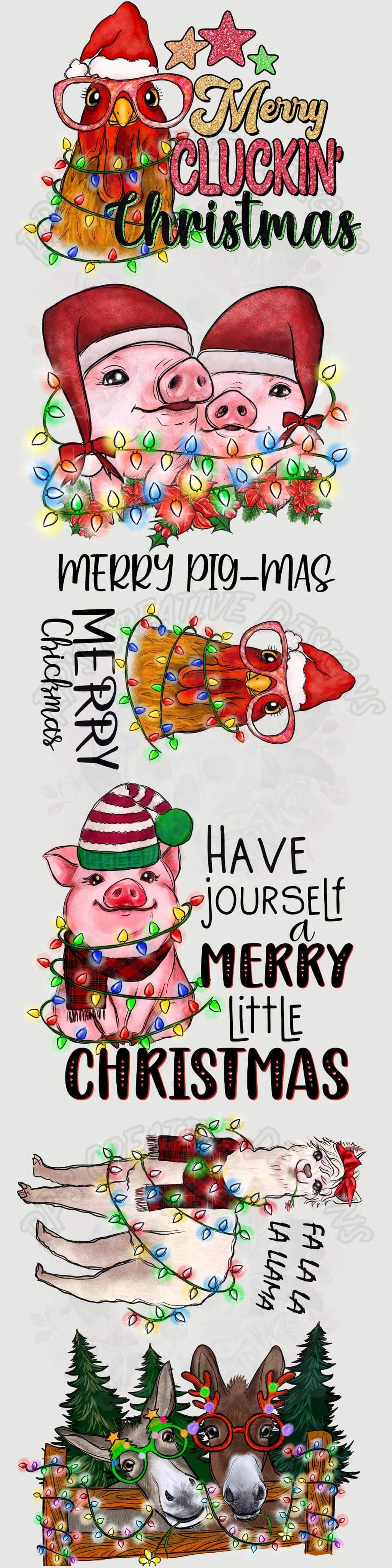 Farm Christmas Gang Sheet