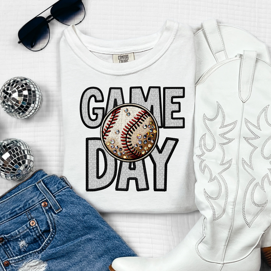 Faux Sequin Sports Game Day DTF