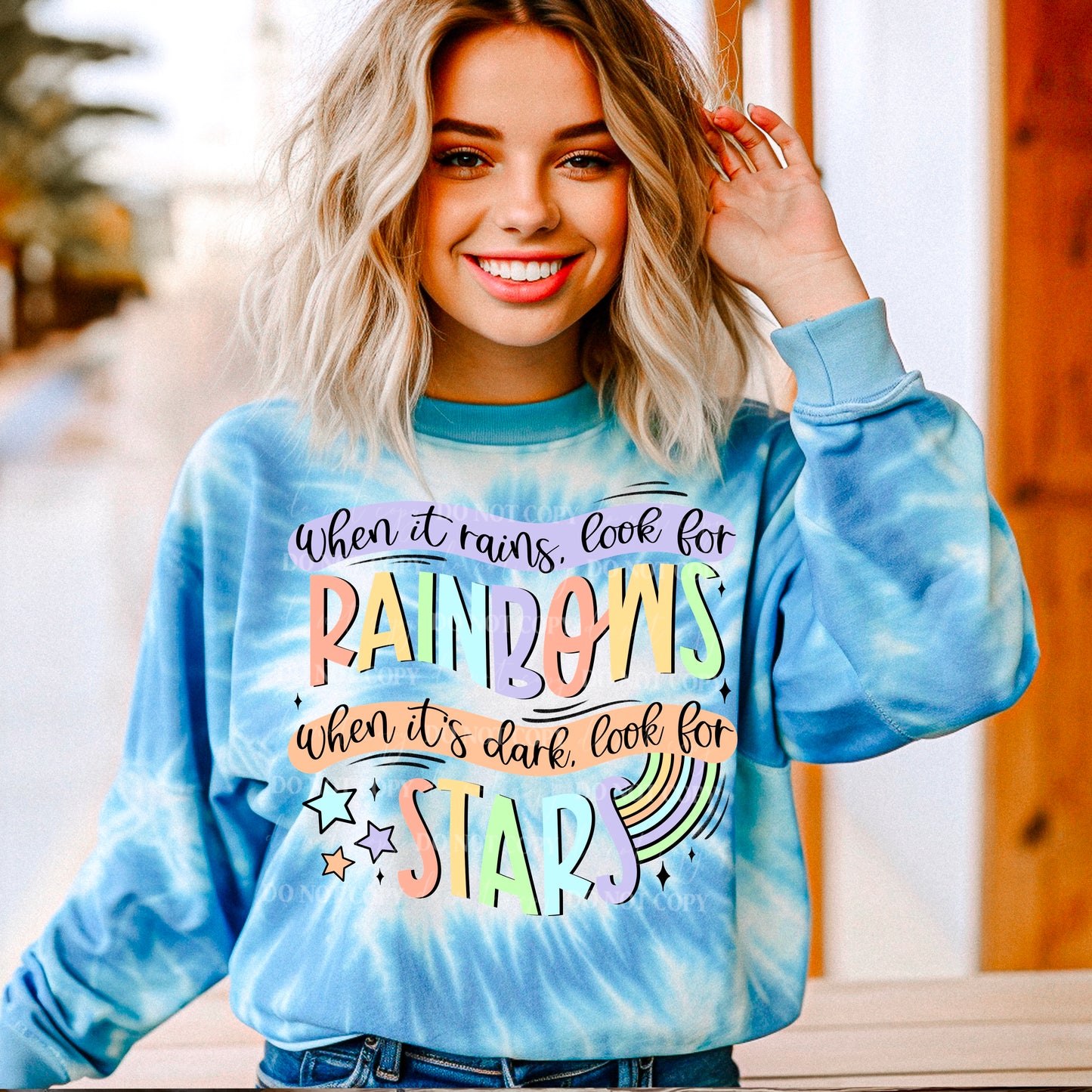 When It Rains Look For Rainbows DTF
