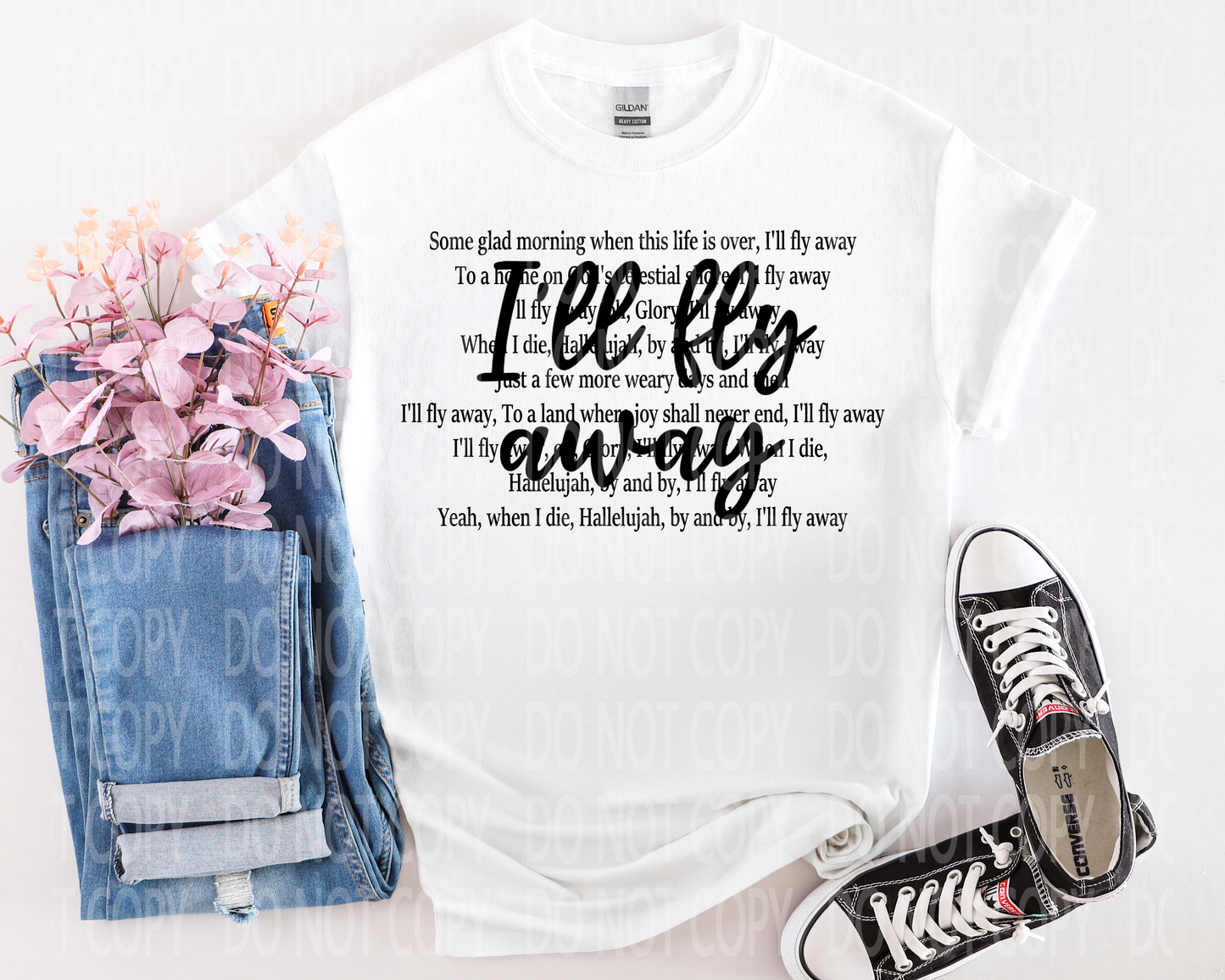 I'll Fly Away Black or White DTF