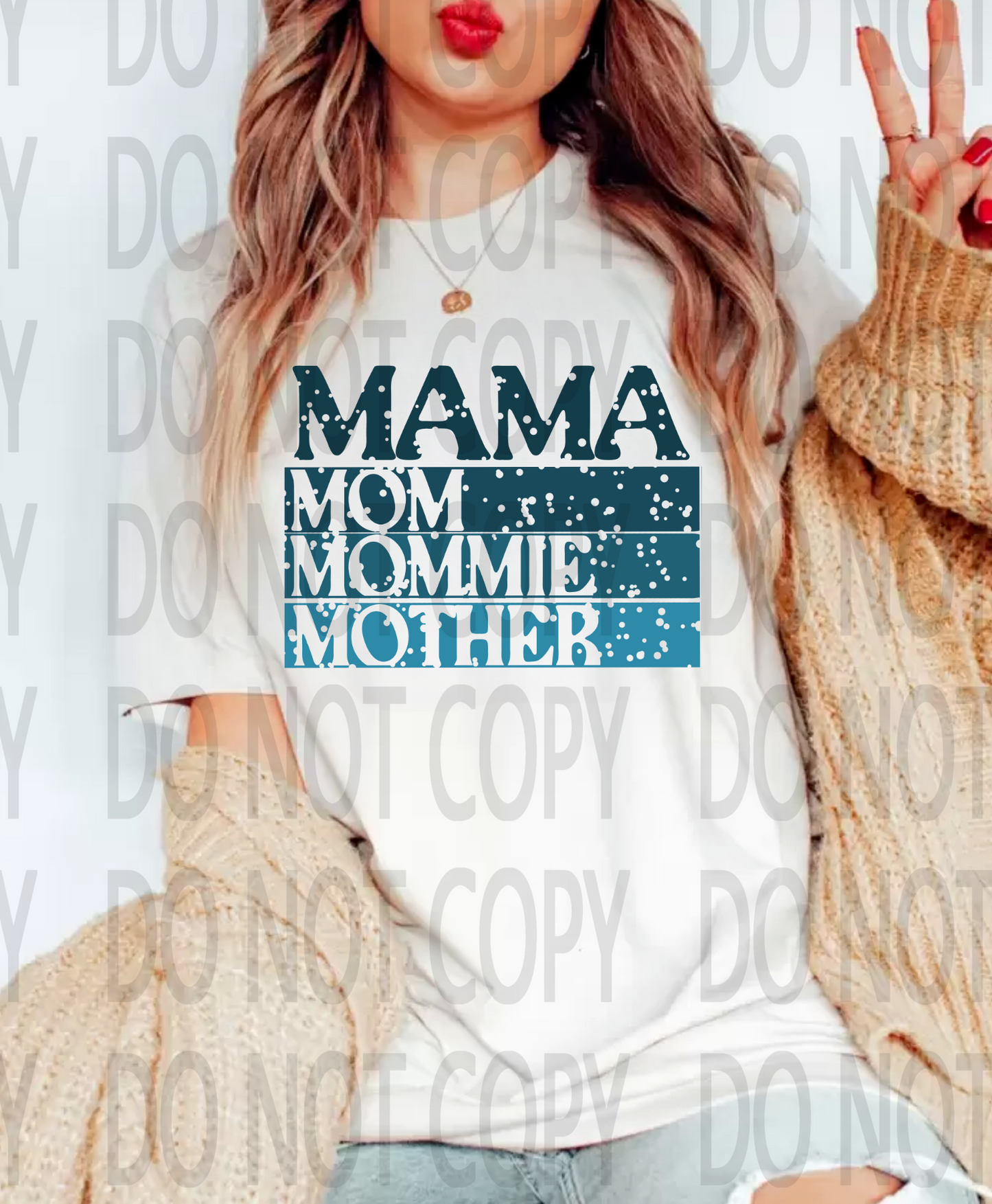 Mama Mom Mommie Mother Distressed DTF
