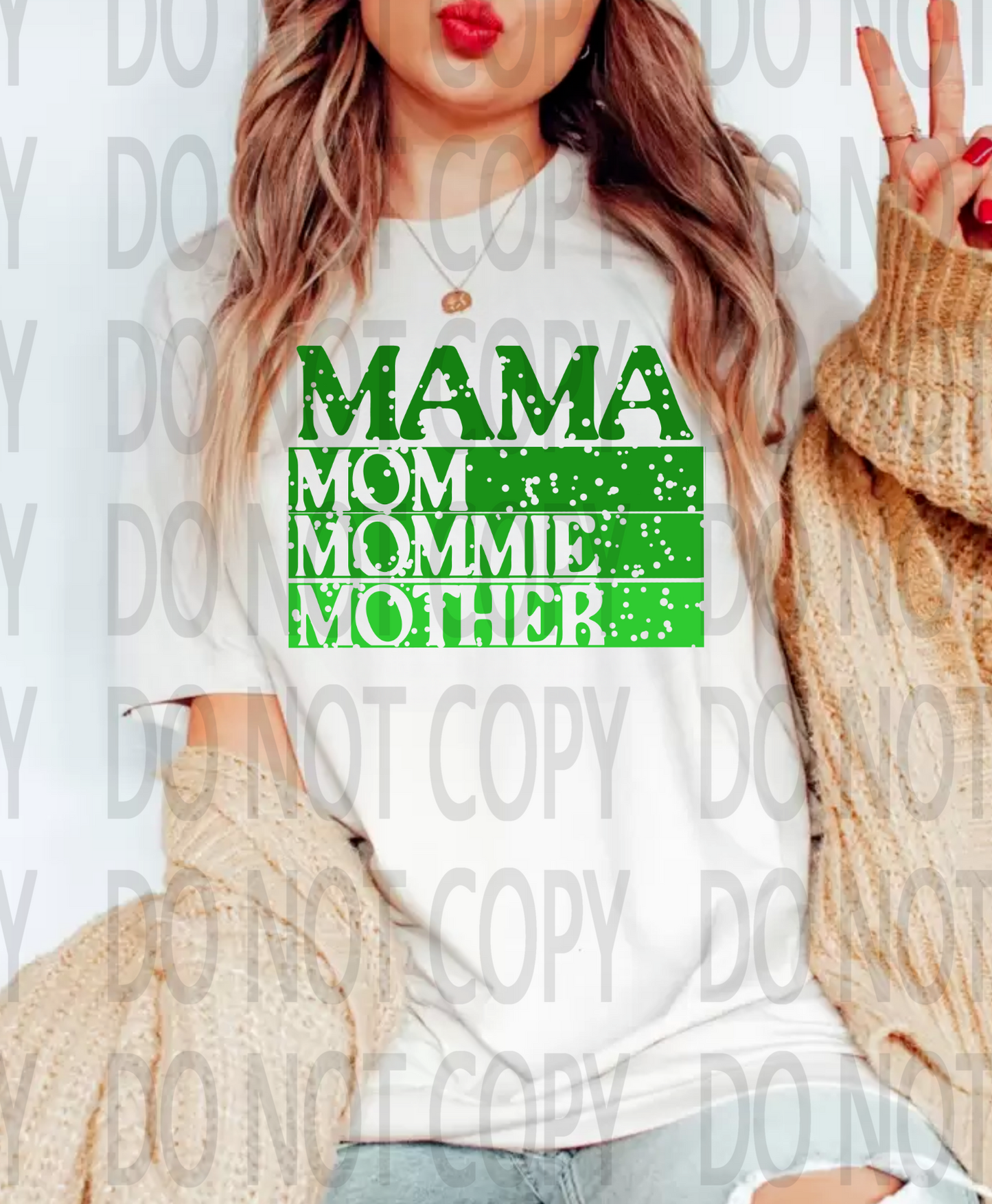 Mama Mom Mommie Mother Distressed DTF