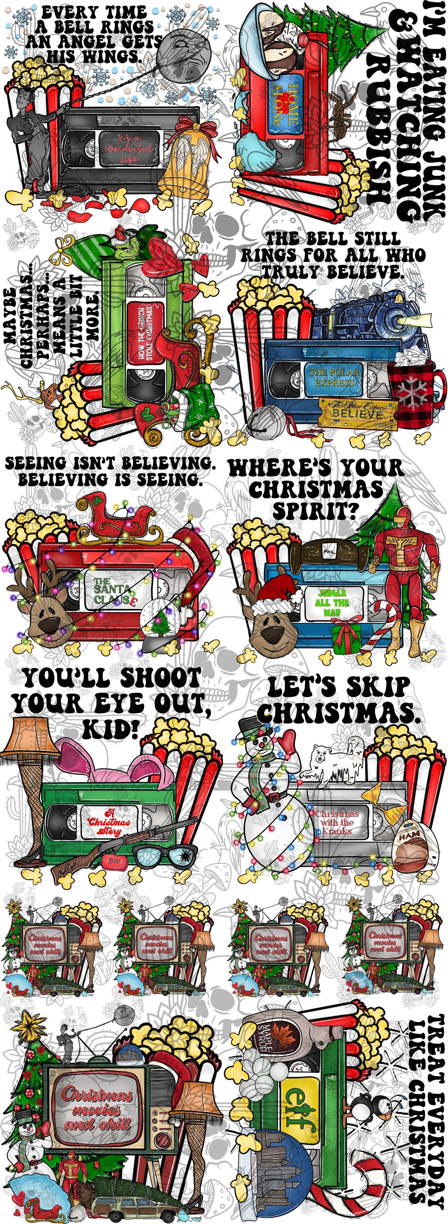 Christmas Tapes 22X 60 gang sheet