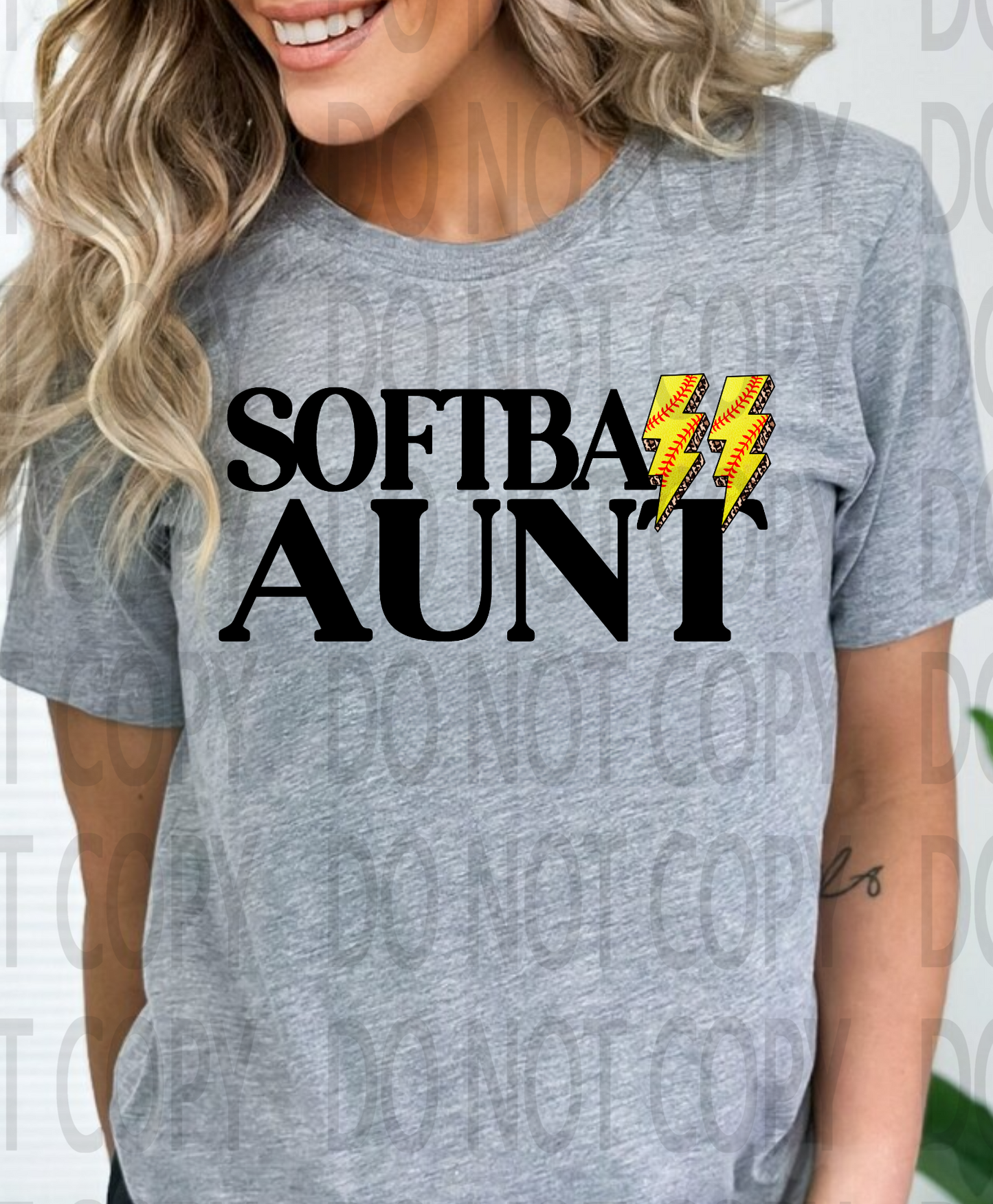 Softball Lightening Bolt Names DTF