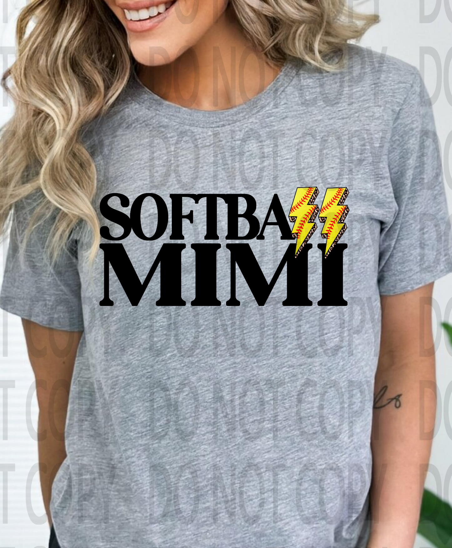 Softball Lightening Bolt Names DTF