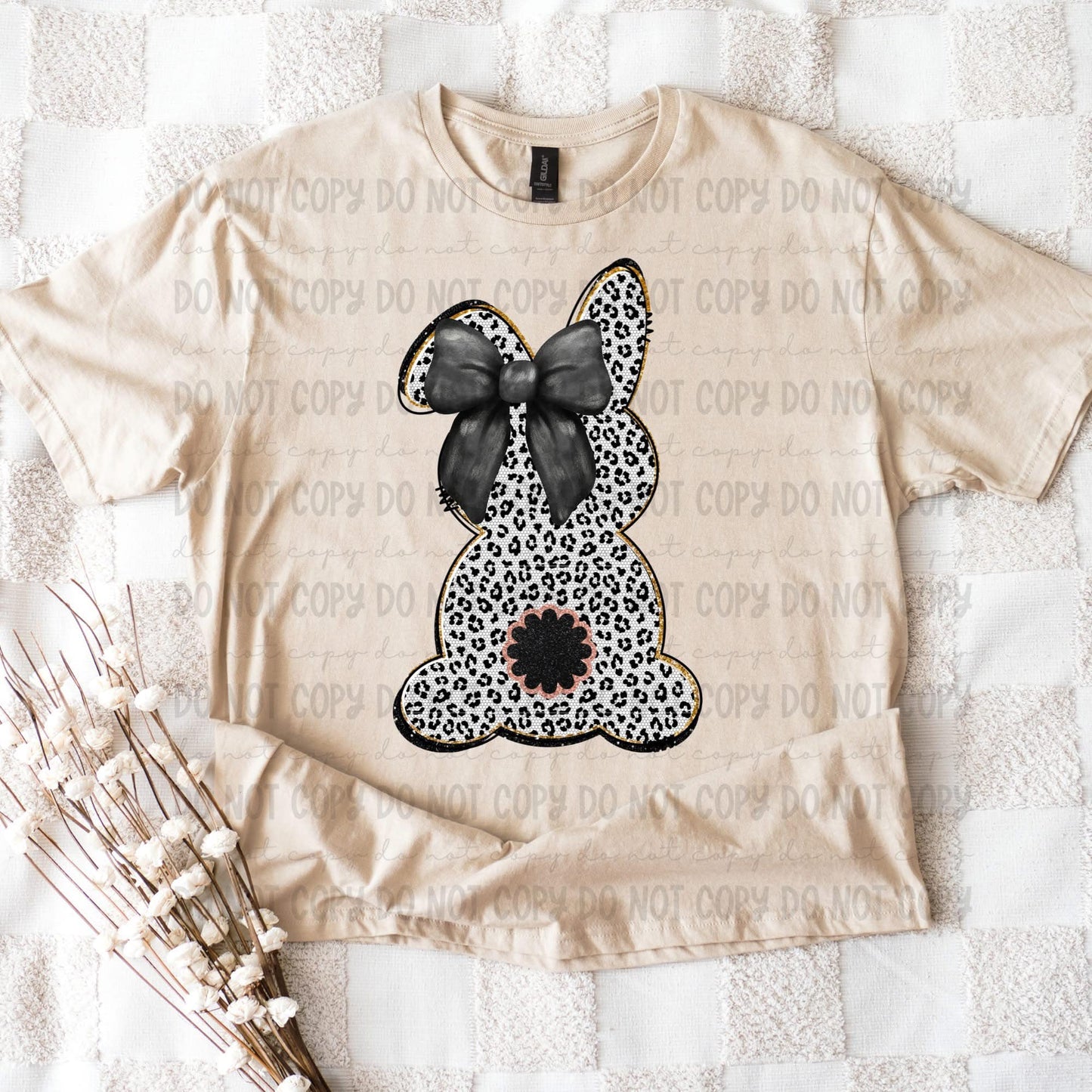 cheetah bunny DTF