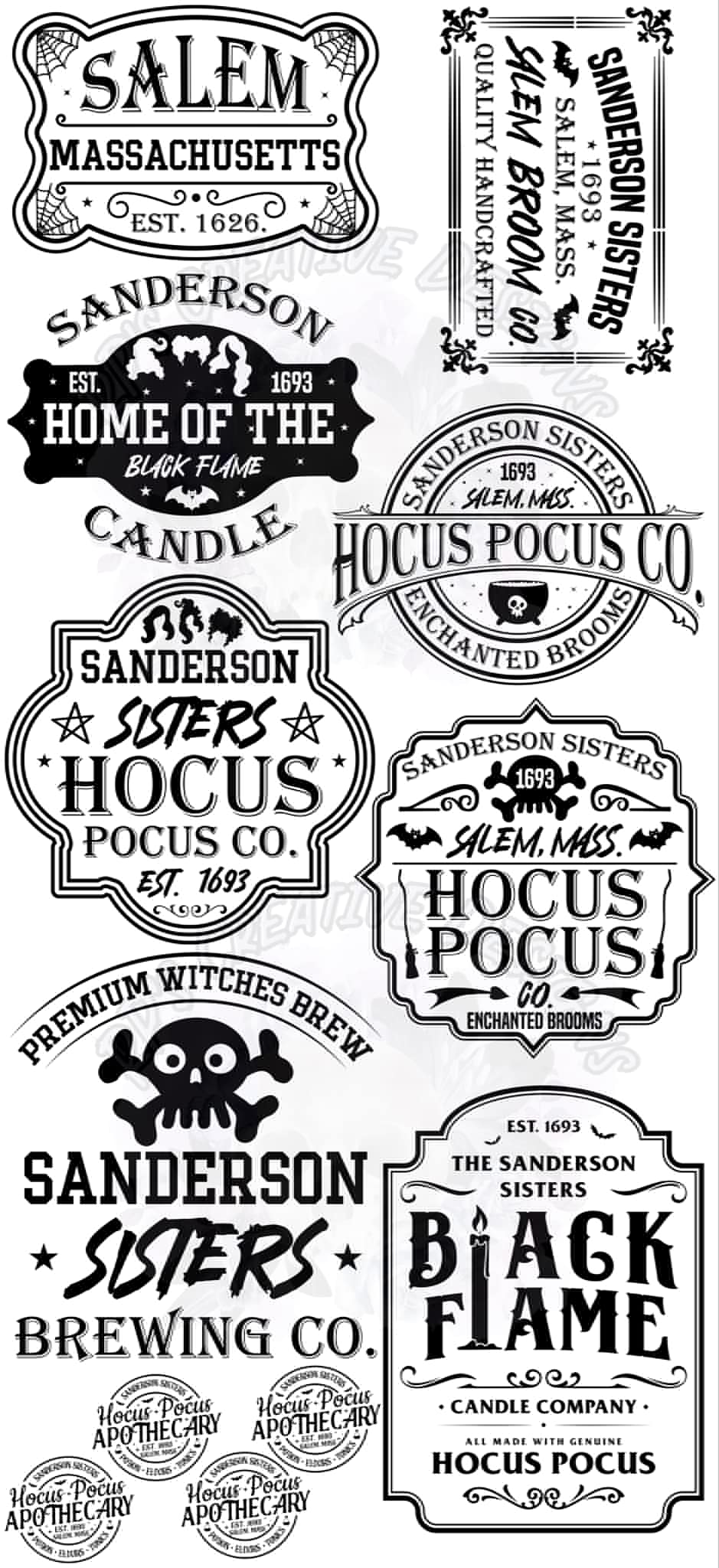 Salem Sanderson Sis Vol 1 Premade 22x48 Gang Sheet 7-3-24