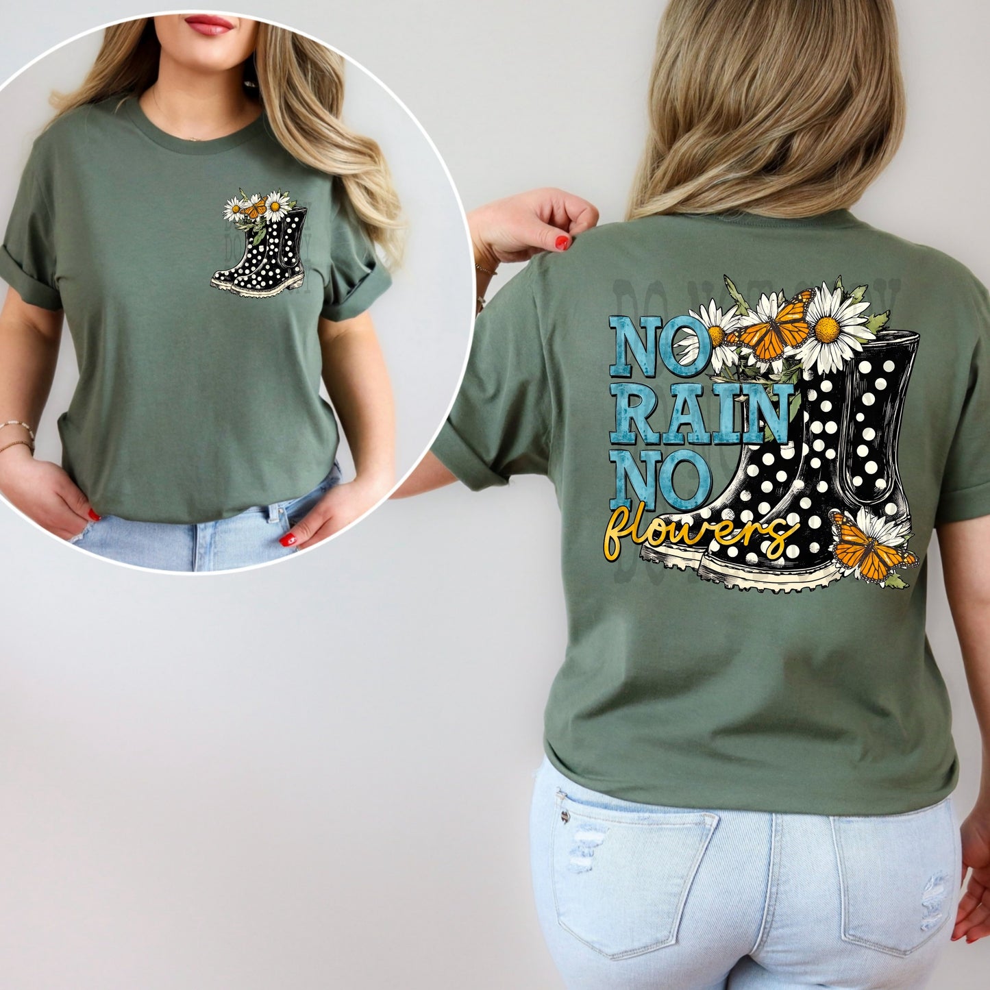 No rain no flowers DTF