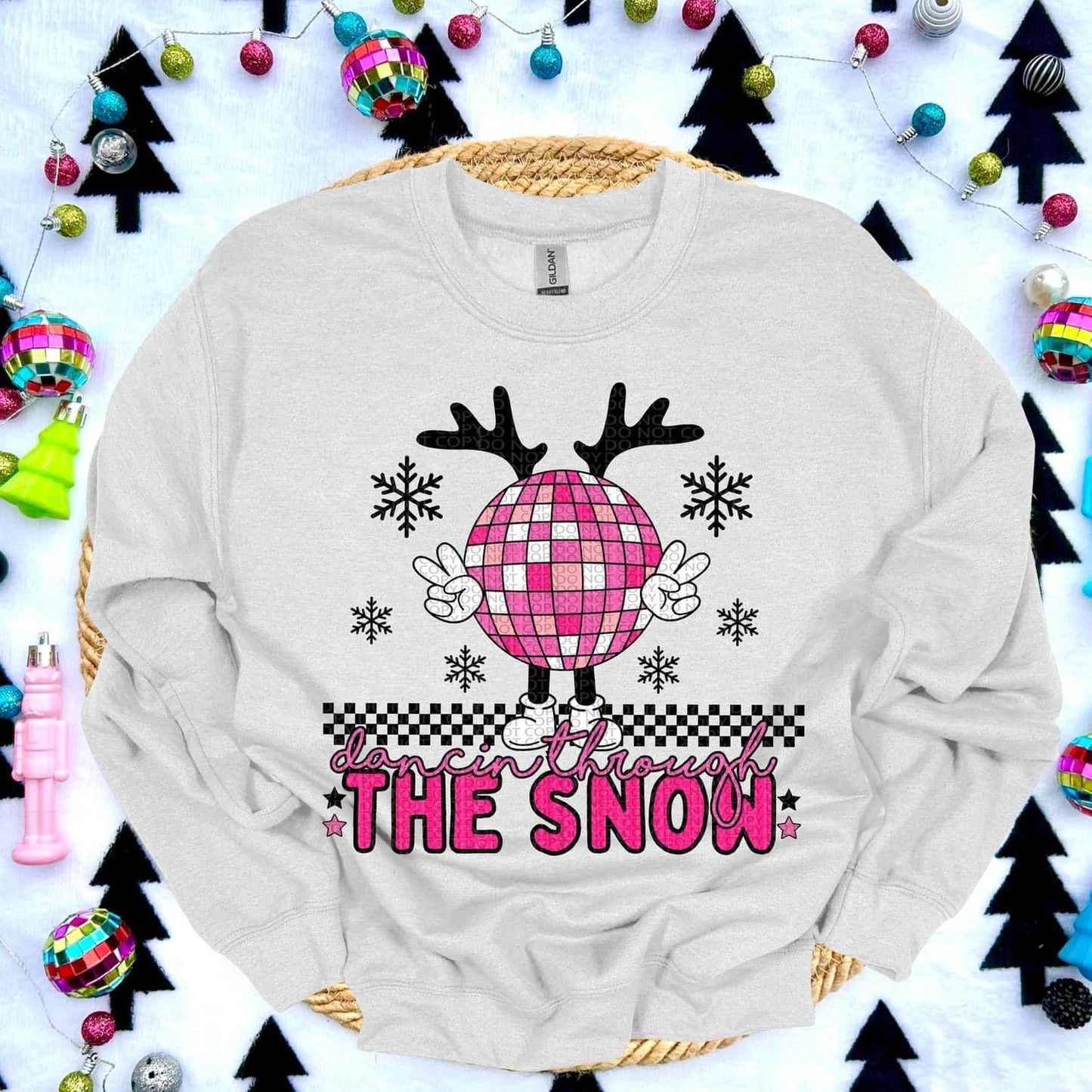 Dancing through the snow DTF