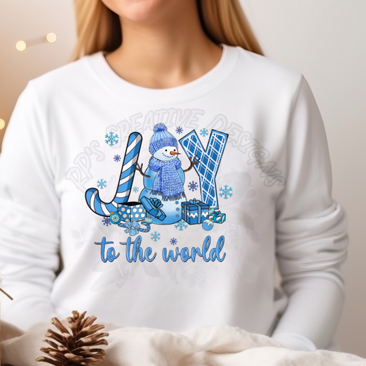 Joy To The World Snowman DTF