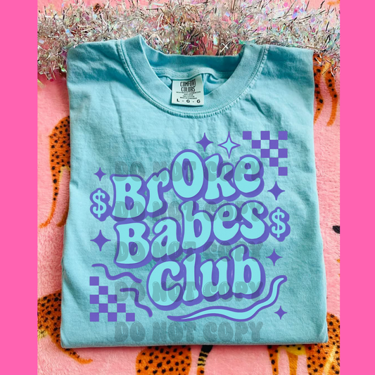 Broke Babes Club - Blue & Purple DTF