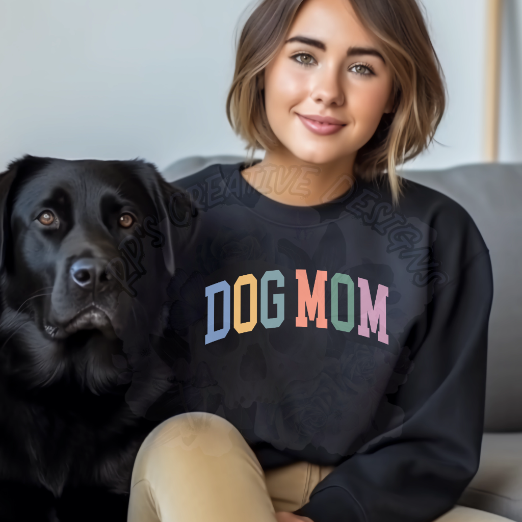 Dog Mom Rainbow Letter Arch DTF
