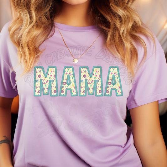 Snack Mama Faux Embroidery DTF