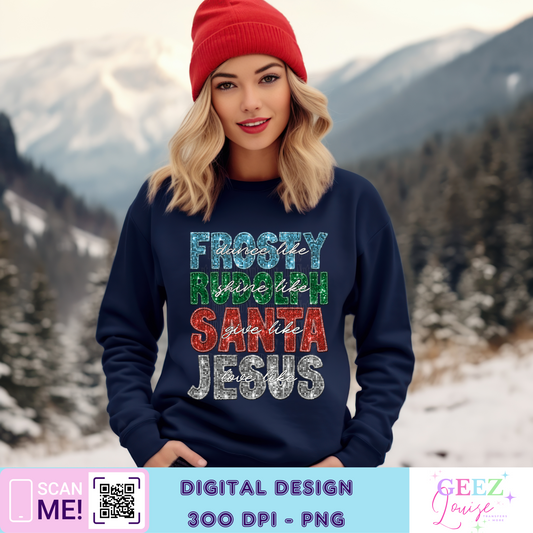 Frosty- Silver Jesus DTF