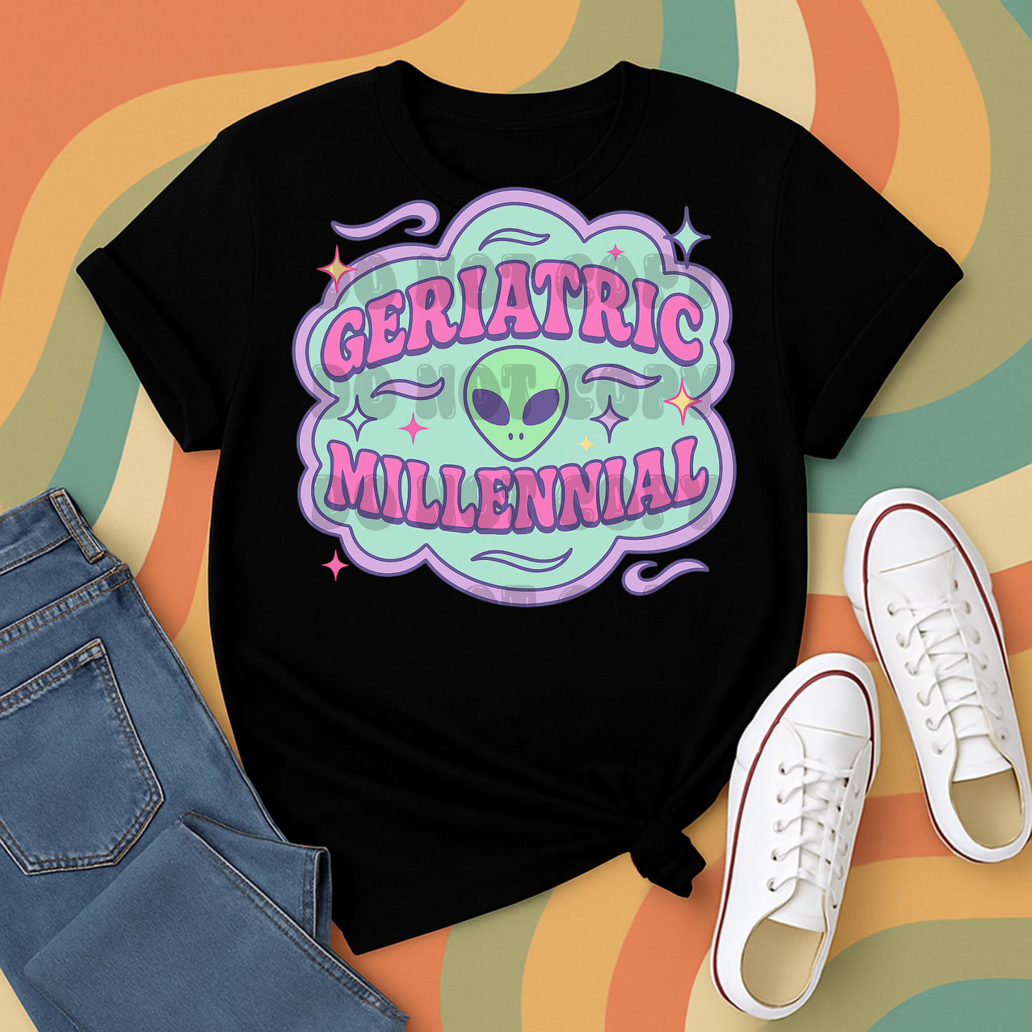 Geriatric Millennial Cloud DTF