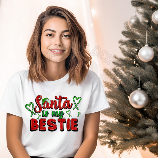 Santa Is My Bestie DTF