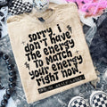 Don’t have the energy