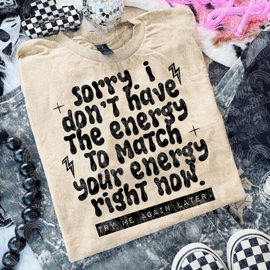 Don’t have the energy