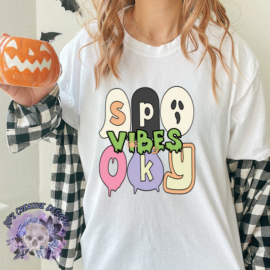 Spooky Vibes Stacked Pastel DTF