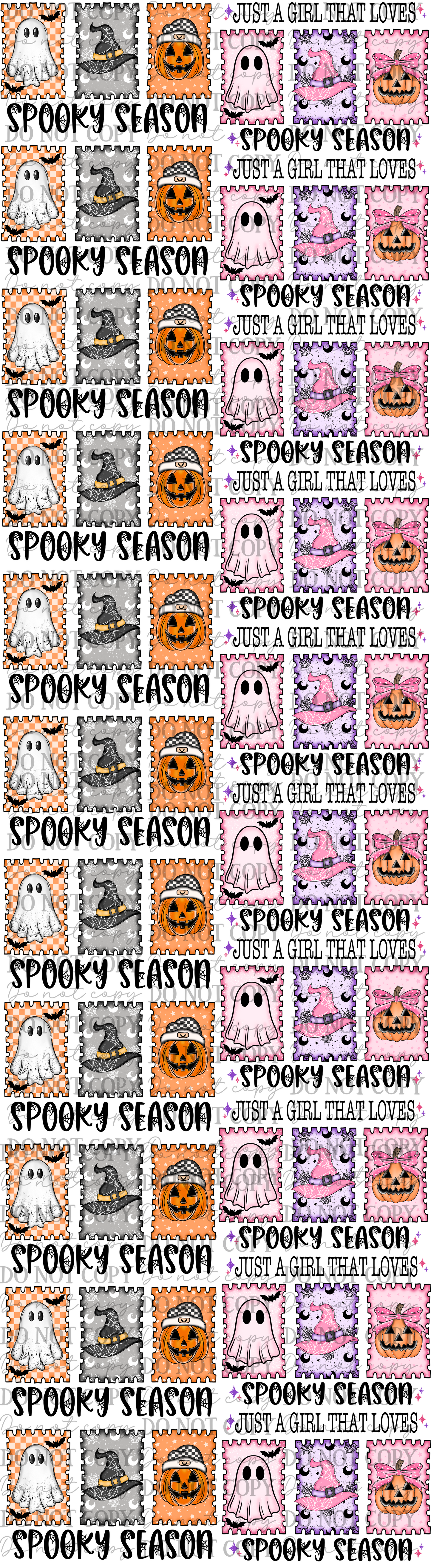Spooky season premade 22x80 gang sheet