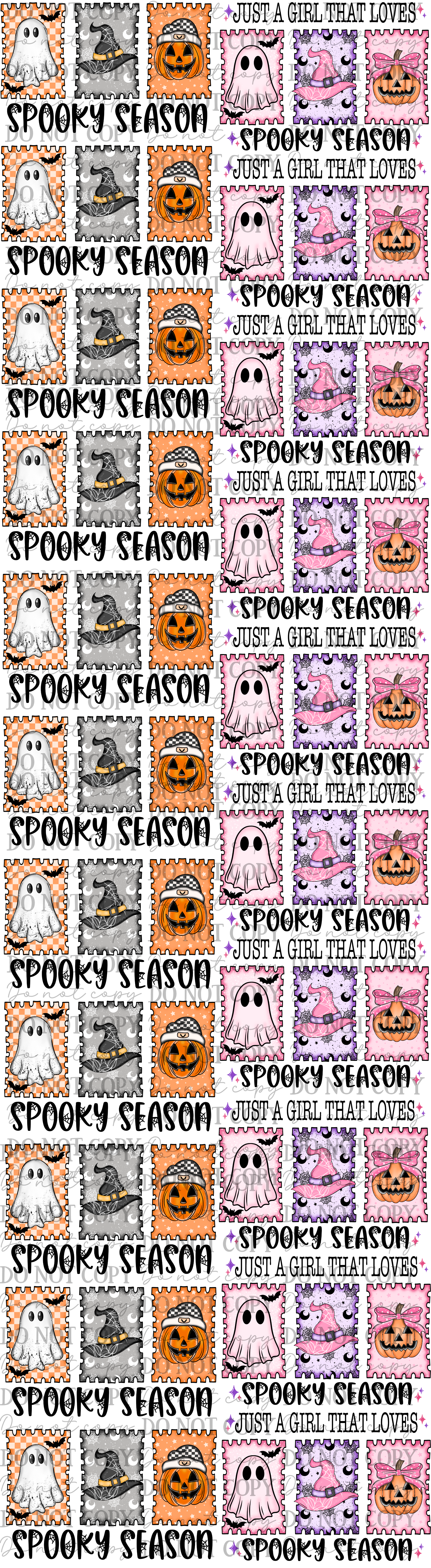 Spooky season premade 22x80 gang sheet