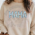 Mama Blue white ghosts DTF