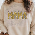 Mama Gold with White snowflakes DTF