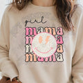 Pink and Orange Girl mama Smiley DTF