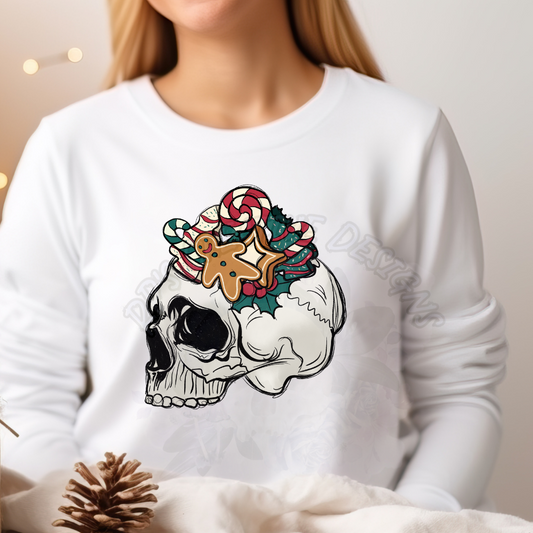 Christmas Cookie Skull DTF