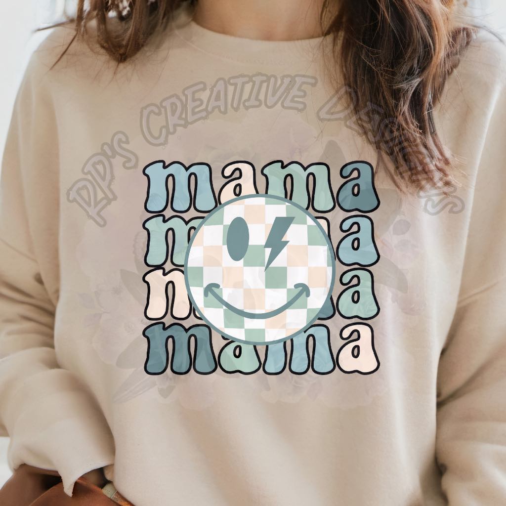 Blues mama Smiley DTF