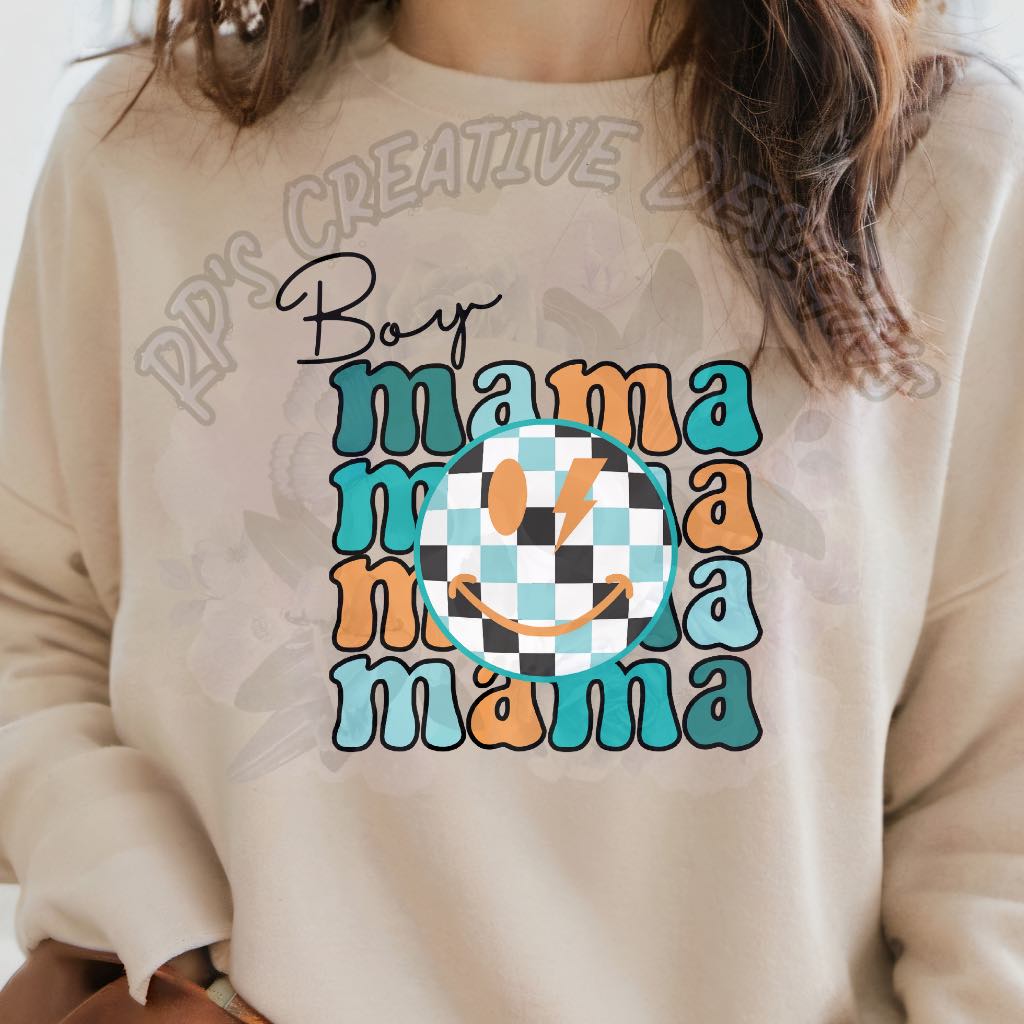 Boy mama Smiley DTF