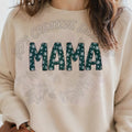 Mama Green with White snowflakes  DTF