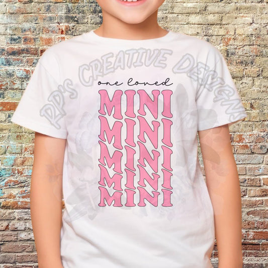 One Loved Mini Pink Font DTF
