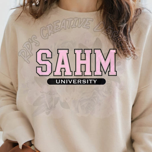 Sahm University Pink Font DTF
