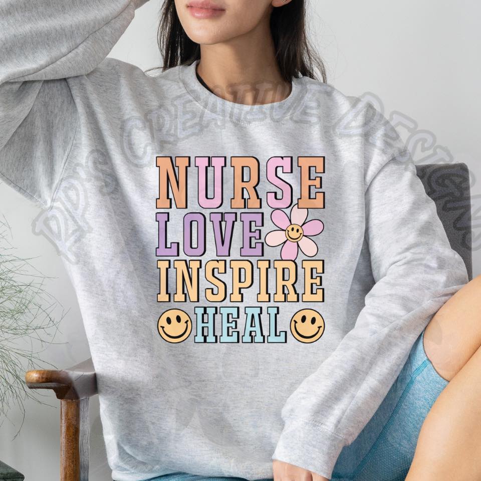 Nurse Love Inspire Heal DTF