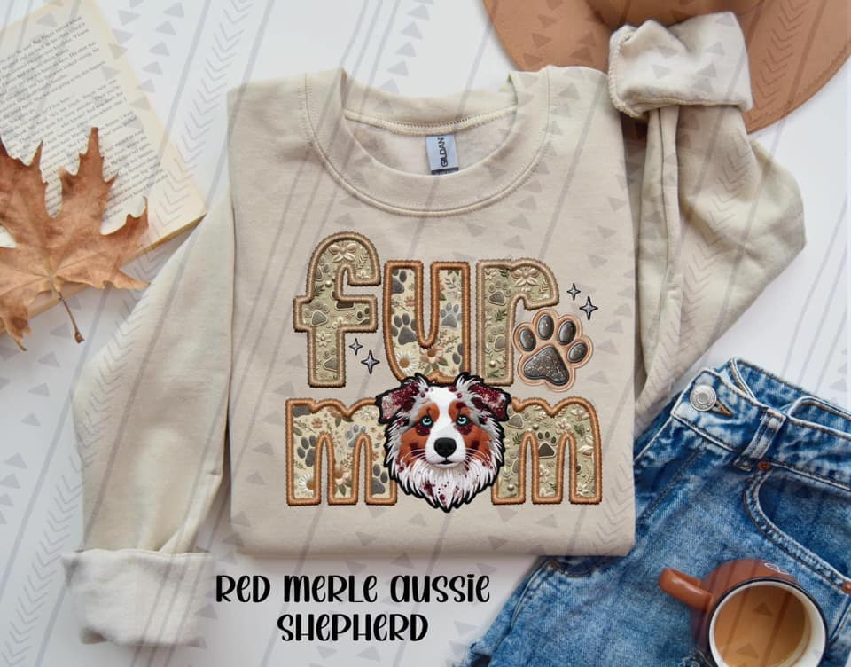 Red Merle Aussie Shepard Fur Mom DTF