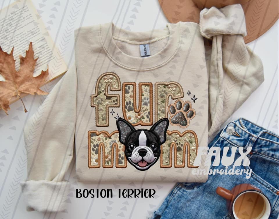 Boston Terrier Fur Mom DTF