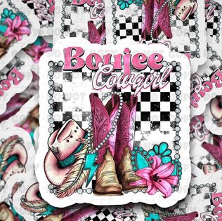 Boujee Cowgirl  Sticker