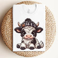 Black and White Cow DTF