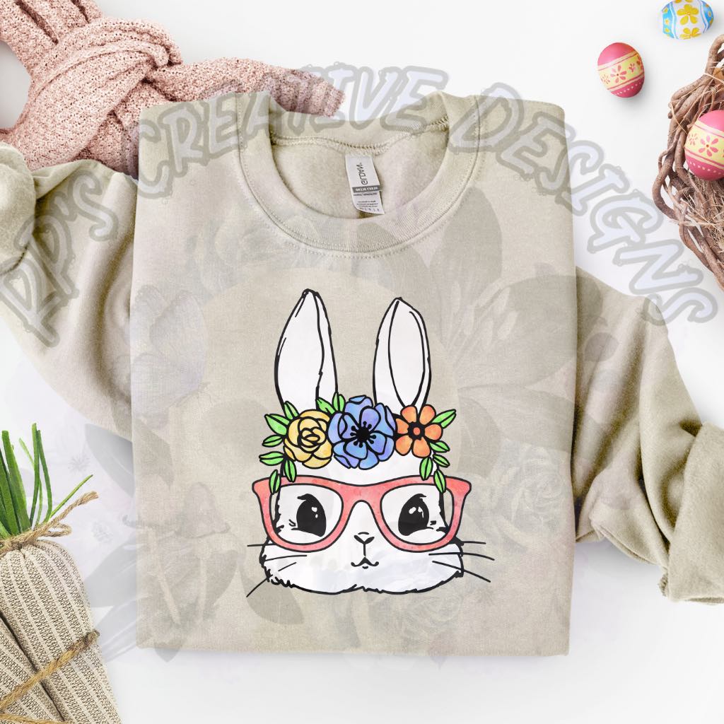 Floral Bunny  DTF