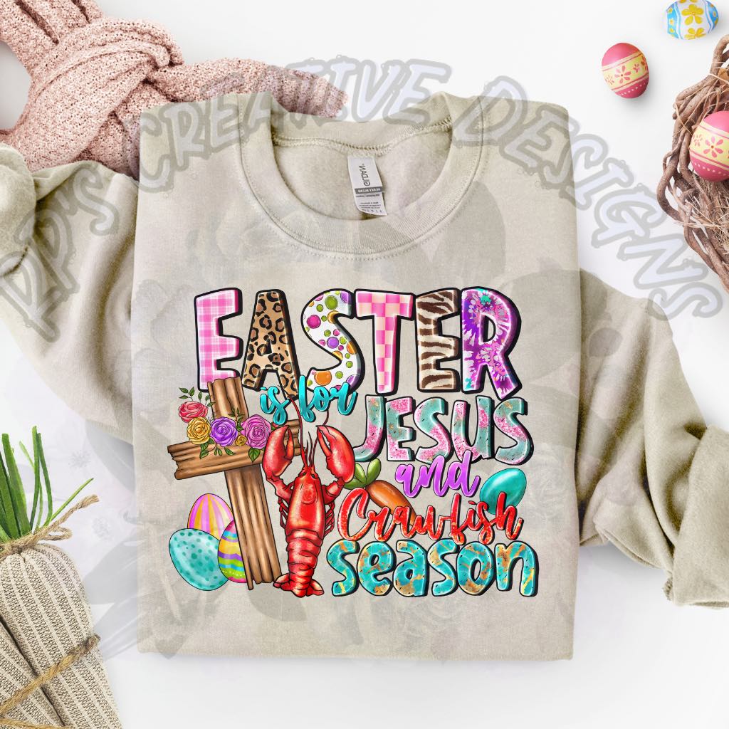 Easter Jesus and Crawfish  DTF