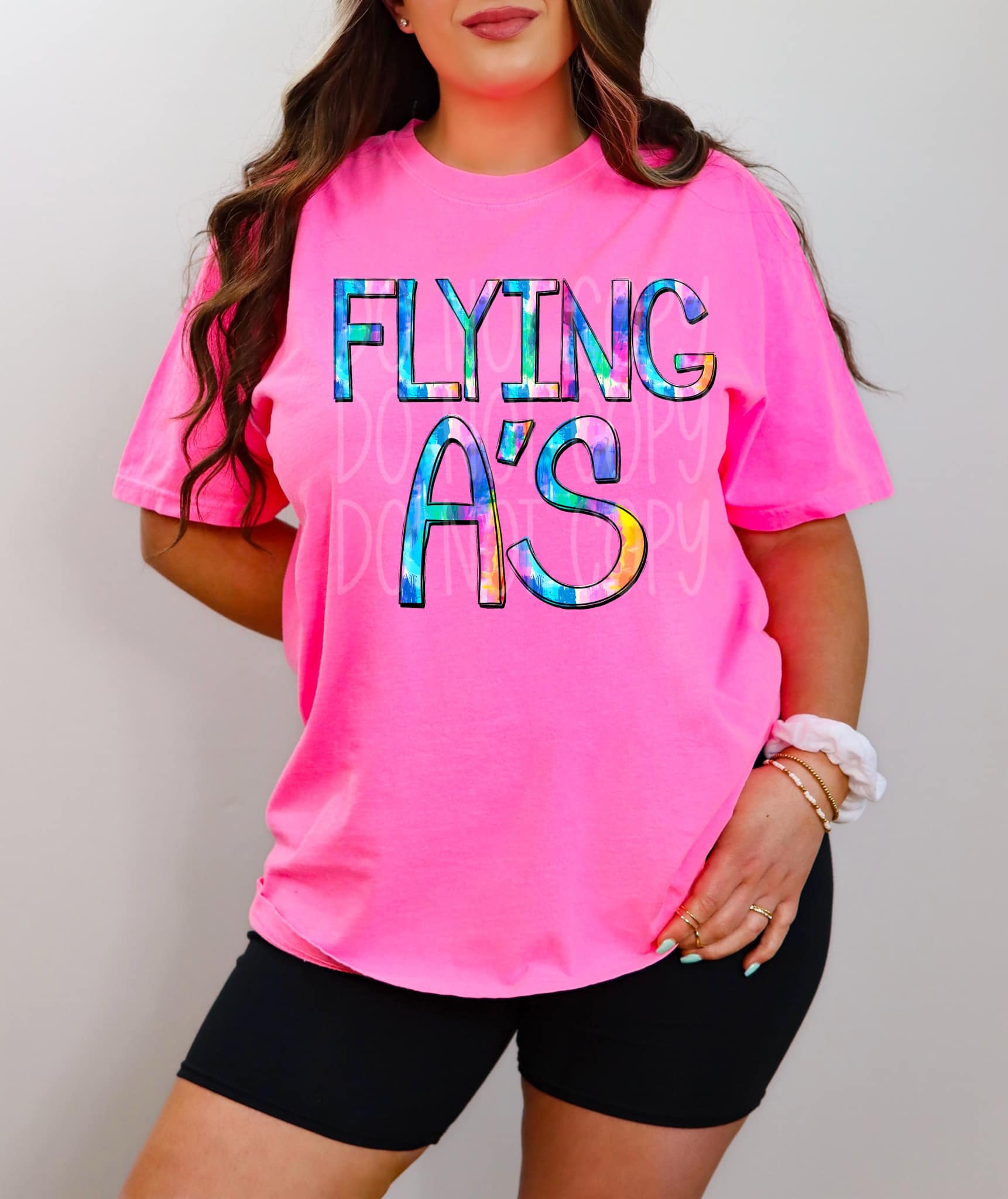 Tie Dye Flying A’s DTF