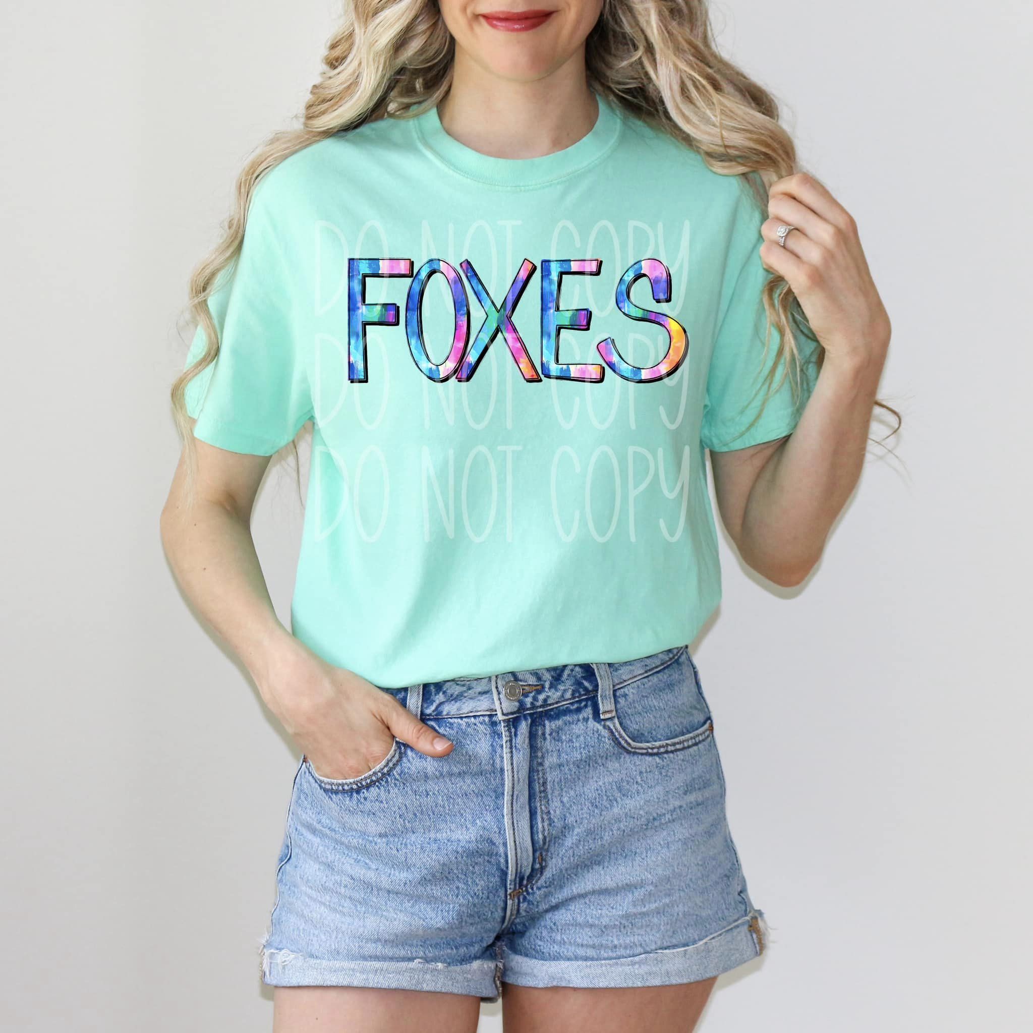 Tie Dye Foxes  DTF