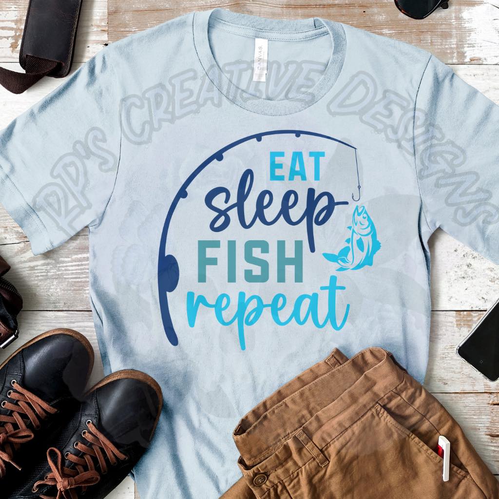 Eat Sleep Fish DTF