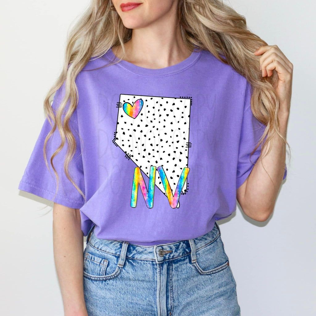 Spotted Tie Dye States  DTF