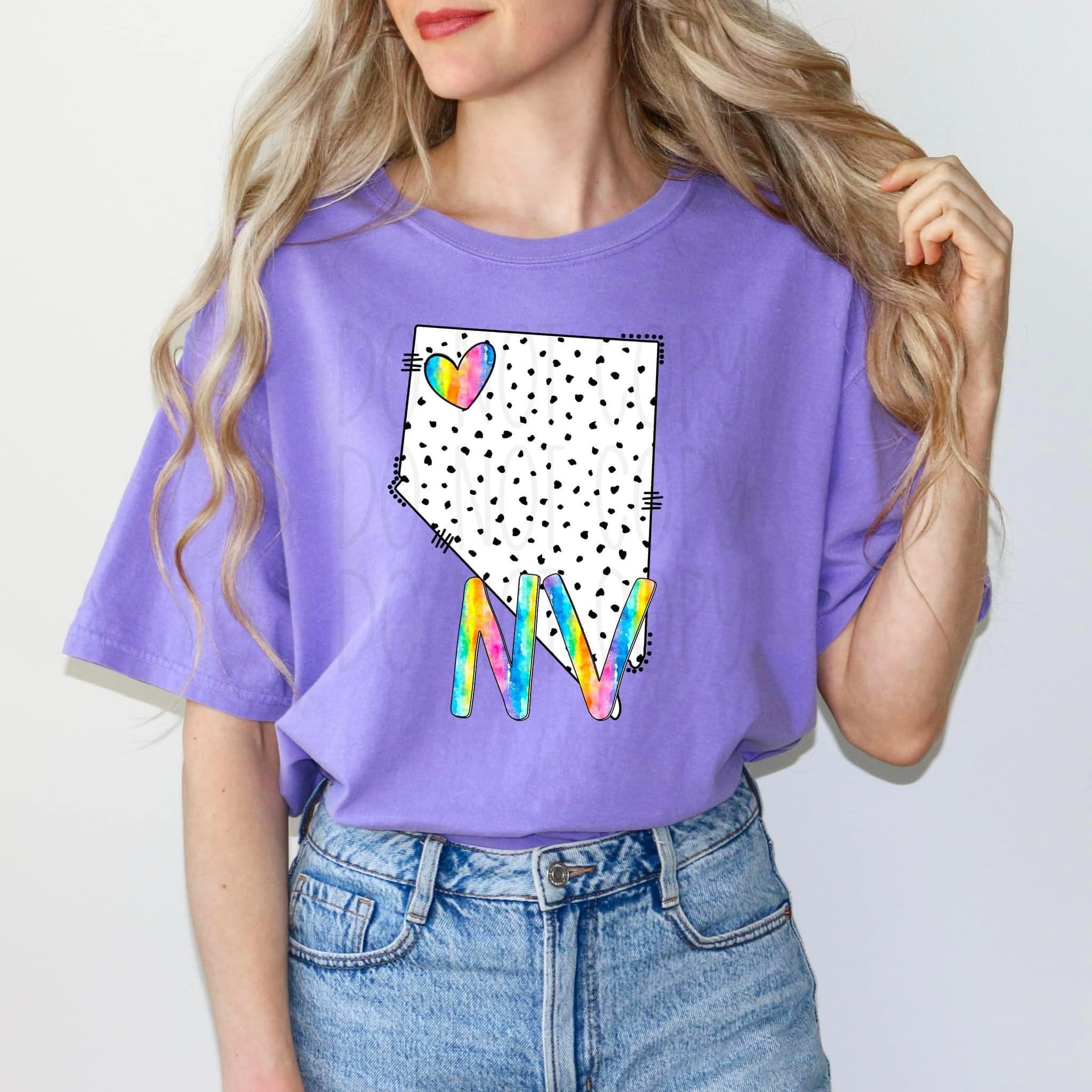 Spotted Tie Dye States  DTF