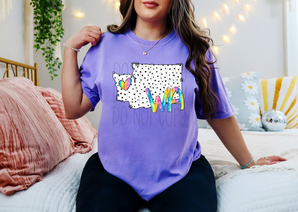 Spotted Tie Dye States  DTF